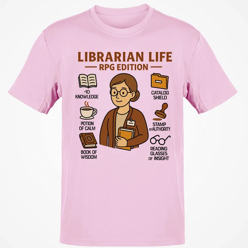 Librarian Life RPG Edition Classic Unisex T-Shirt - Light Pink - 5