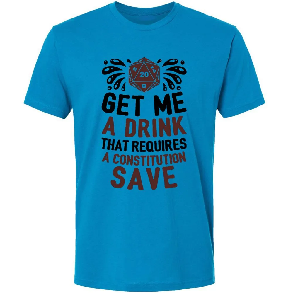 Get Me A Drink Premium Unisex T-Shirt - Turquoise - 4