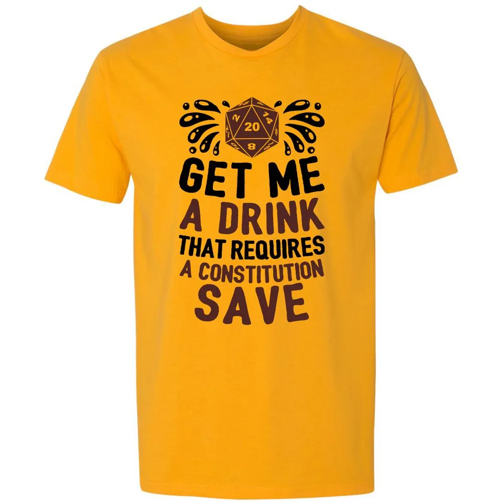 Get Me A Drink Premium Unisex T-Shirt - Gold - 12