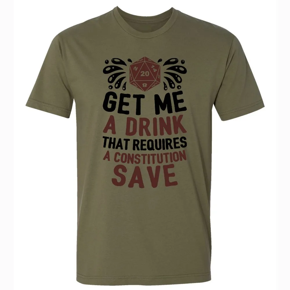 Get Me A Drink Premium Unisex T-Shirt - Military Green - 5