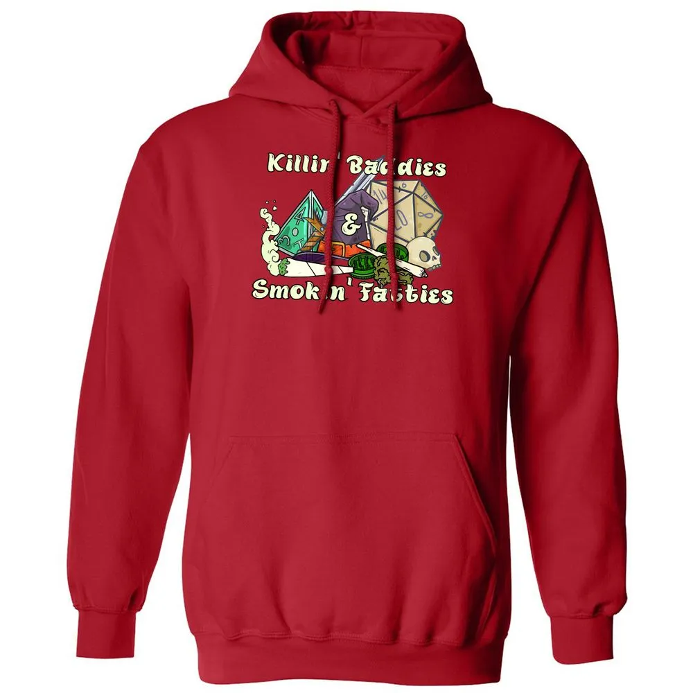 Killin' Baddies Smokin' Fatties Classic Unisex Hoodie - Red - 5