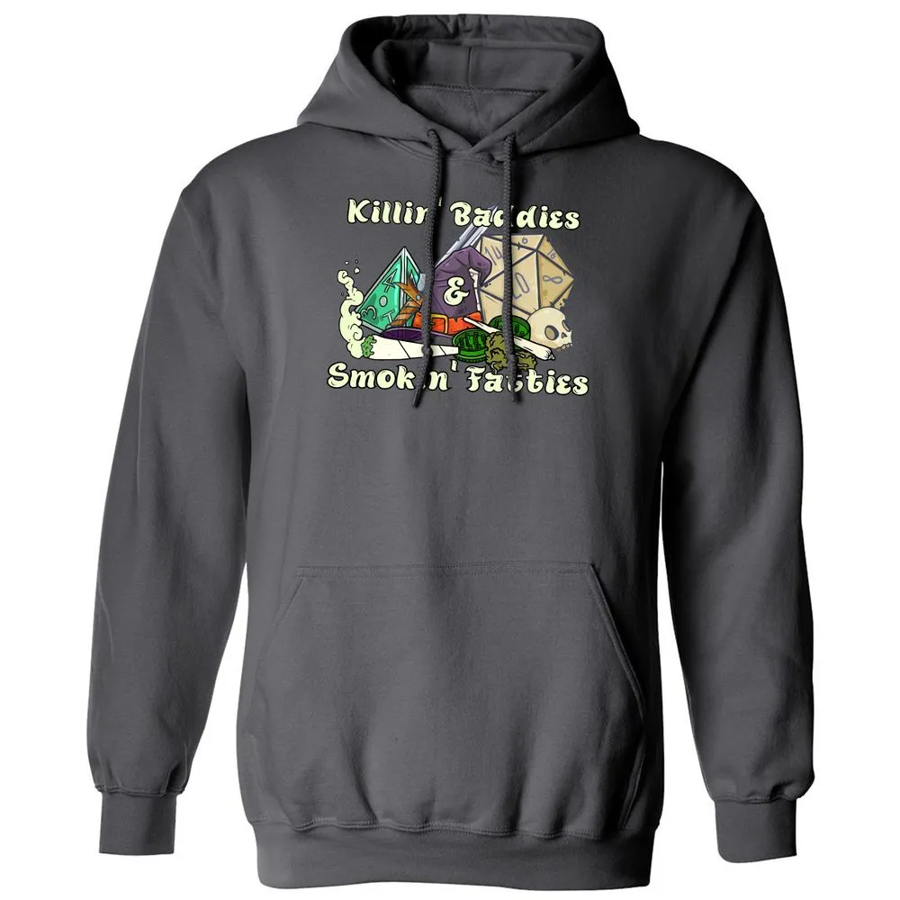 Killin' Baddies Smokin' Fatties Classic Unisex Hoodie - Charcoal - 7