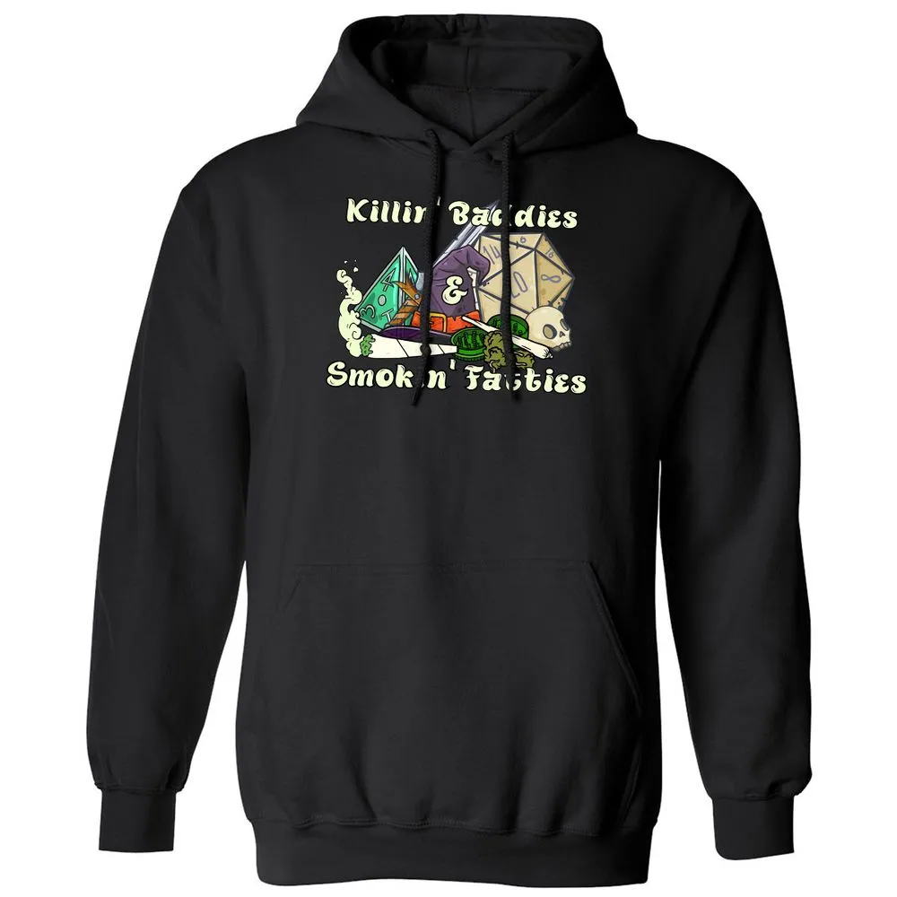Killin' Baddies Smokin' Fatties Classic Unisex Hoodie - Black - 11