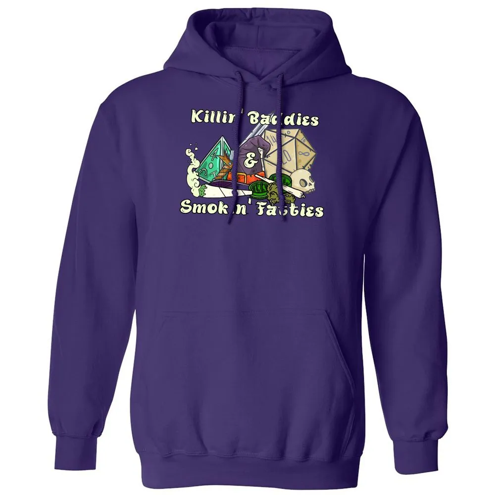 Killin' Baddies Smokin' Fatties Classic Unisex Hoodie - Purple - 6