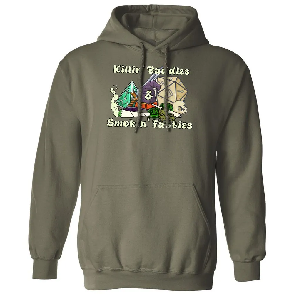 Killin' Baddies Smokin' Fatties Classic Unisex Hoodie - Military Green - 4
