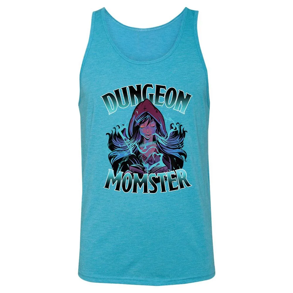 Dungeon Momster Unisex Jersey Tank - Aqua Triblend - 3