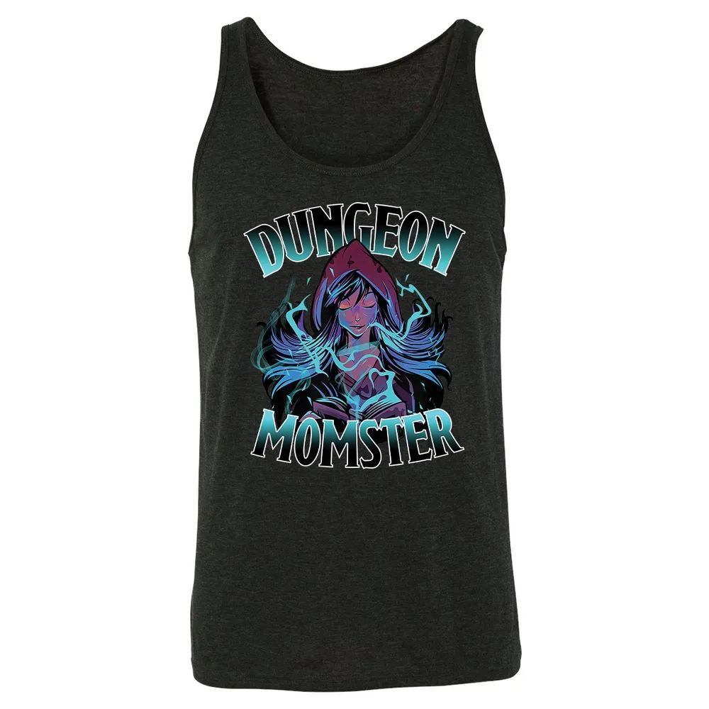 Dungeon Momster Unisex Jersey Tank - Charcoal Black Triblend - 5
