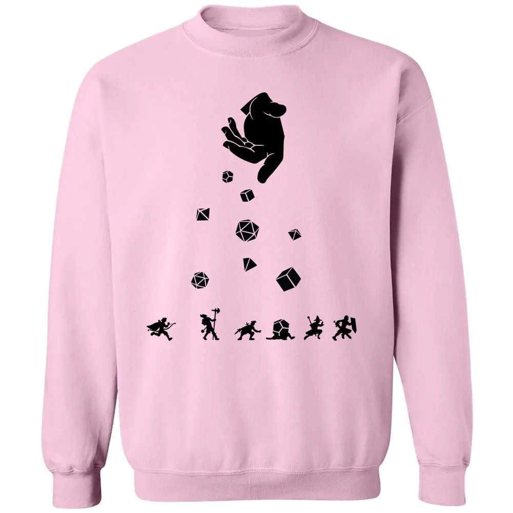Rocks Fall, Everyone Dice Classic Unisex Sweatshirt - Light Pink - 3