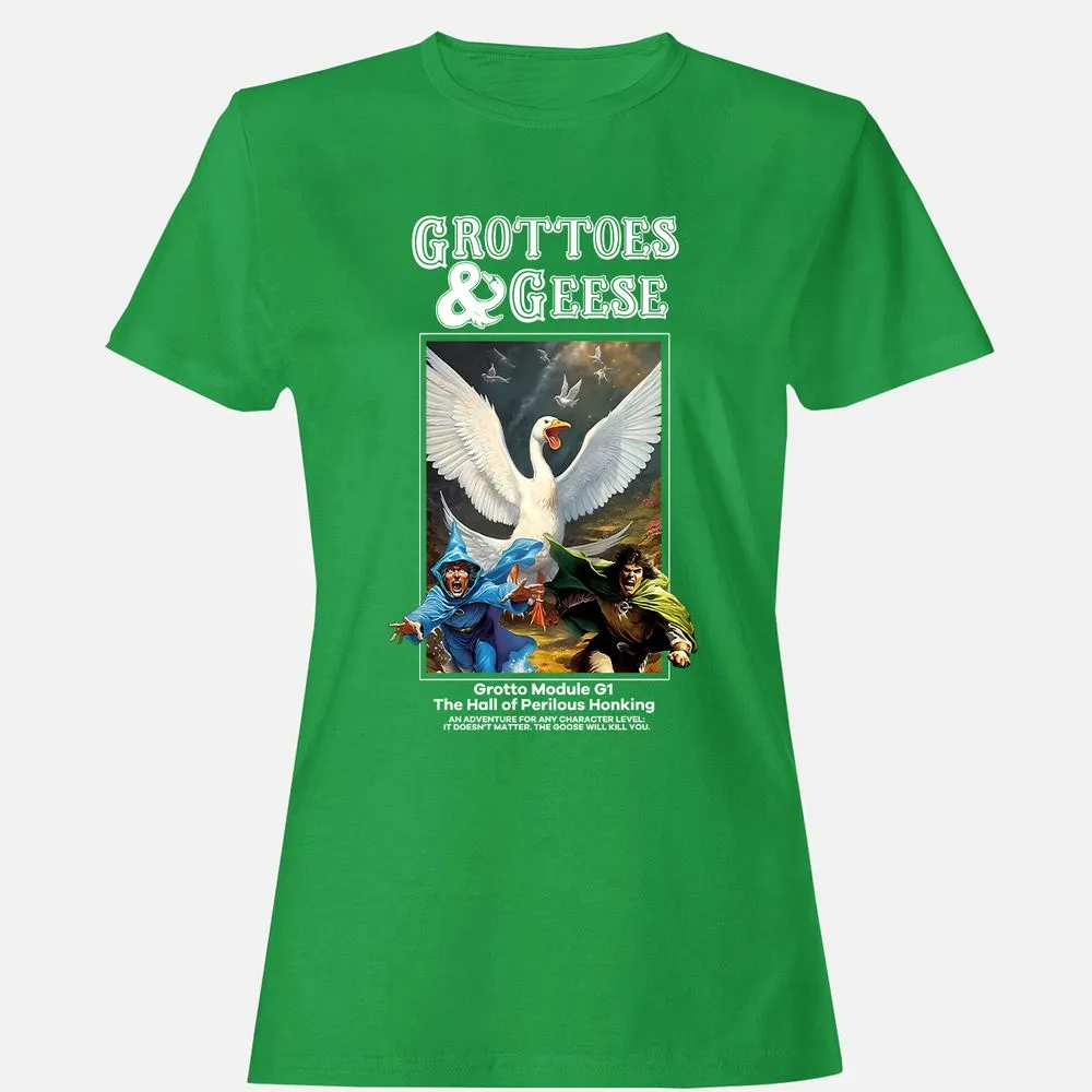 Grottoes & Geese Women's T-Shirt - Irish Green - 7
