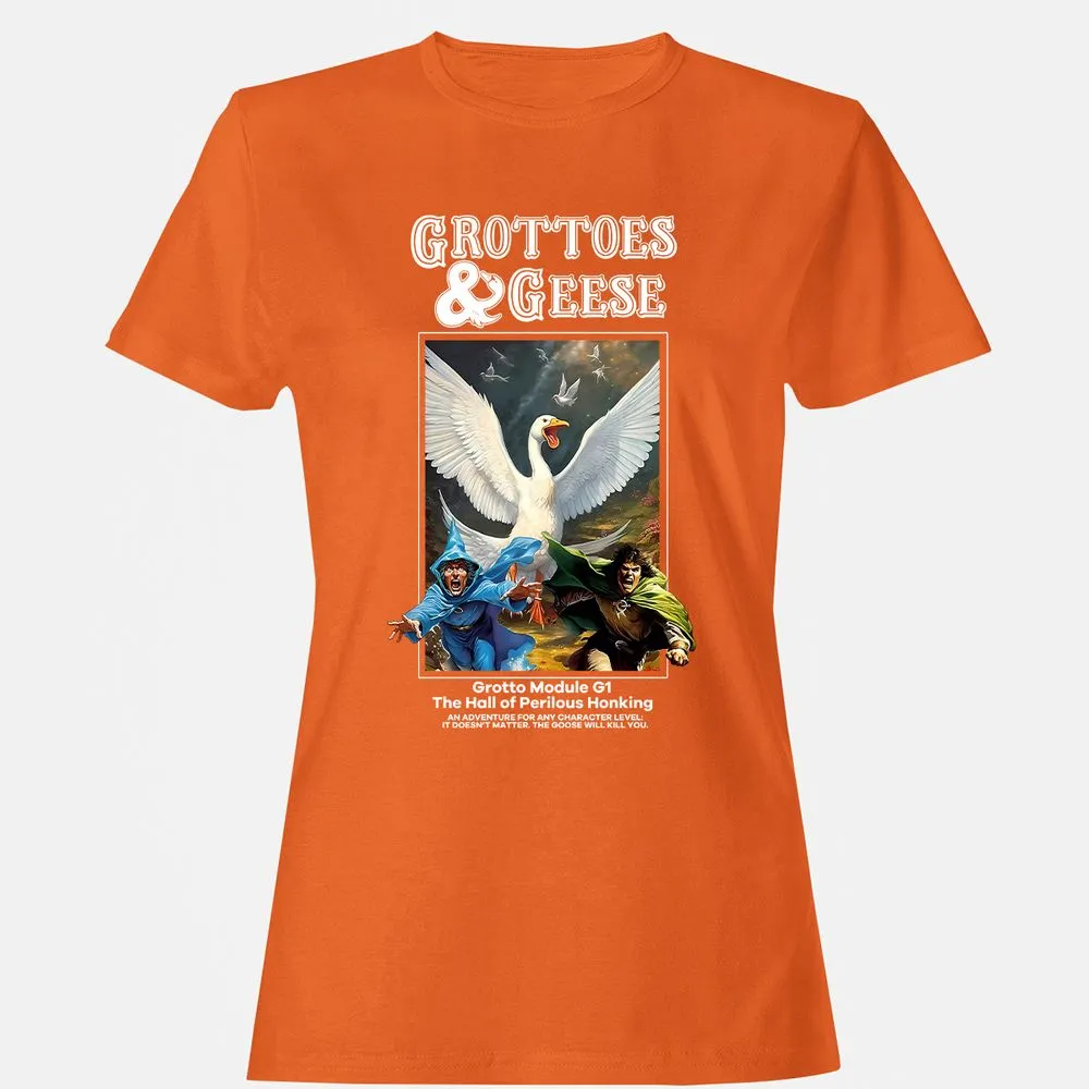 Grottoes & Geese Women's T-Shirt - Orange - 11