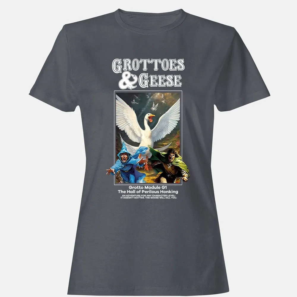 Grottoes & Geese Women's T-Shirt - Dark Heather - 5