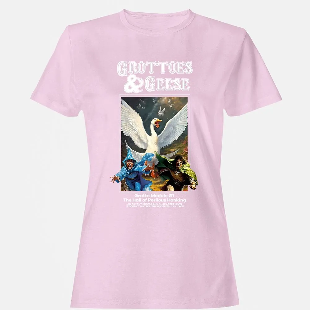 Grottoes & Geese Women's T-Shirt - Light Pink - 9