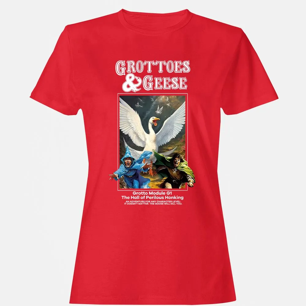 Grottoes & Geese Women's T-Shirt - Red - 13