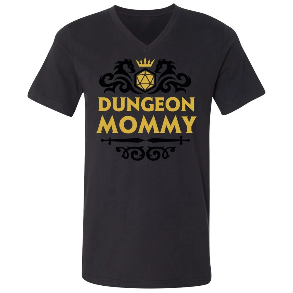 Dungeon Mommy Unisex V-Neck T-Shirt - Black - 16