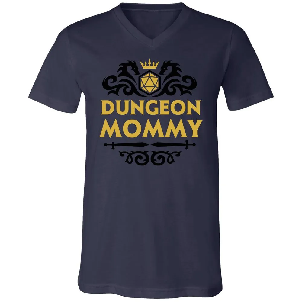 Dungeon Mommy Unisex V-Neck T-Shirt - Navy - 9