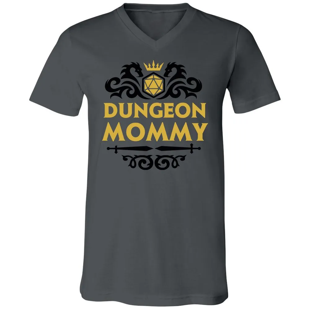 Dungeon Mommy Unisex V-Neck T-Shirt - Asphalt - 12