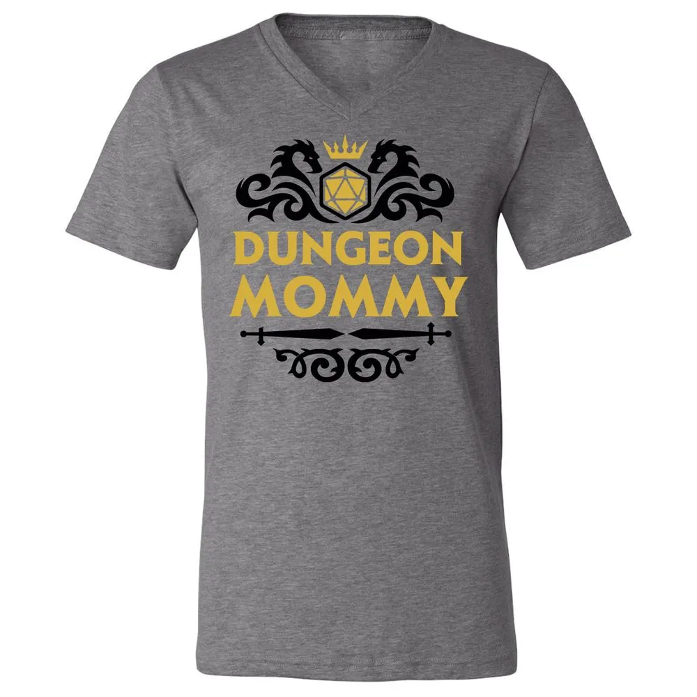 Dungeon Mommy Unisex V-Neck T-Shirt - Deep Heather - 13
