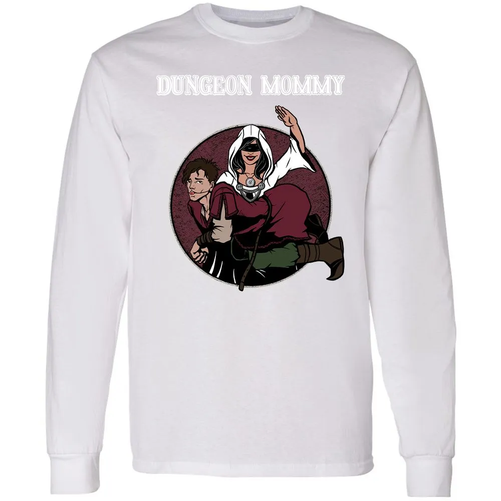 Dominant Dungeon Mommy Long Sleeve T-Shirt - White - 5
