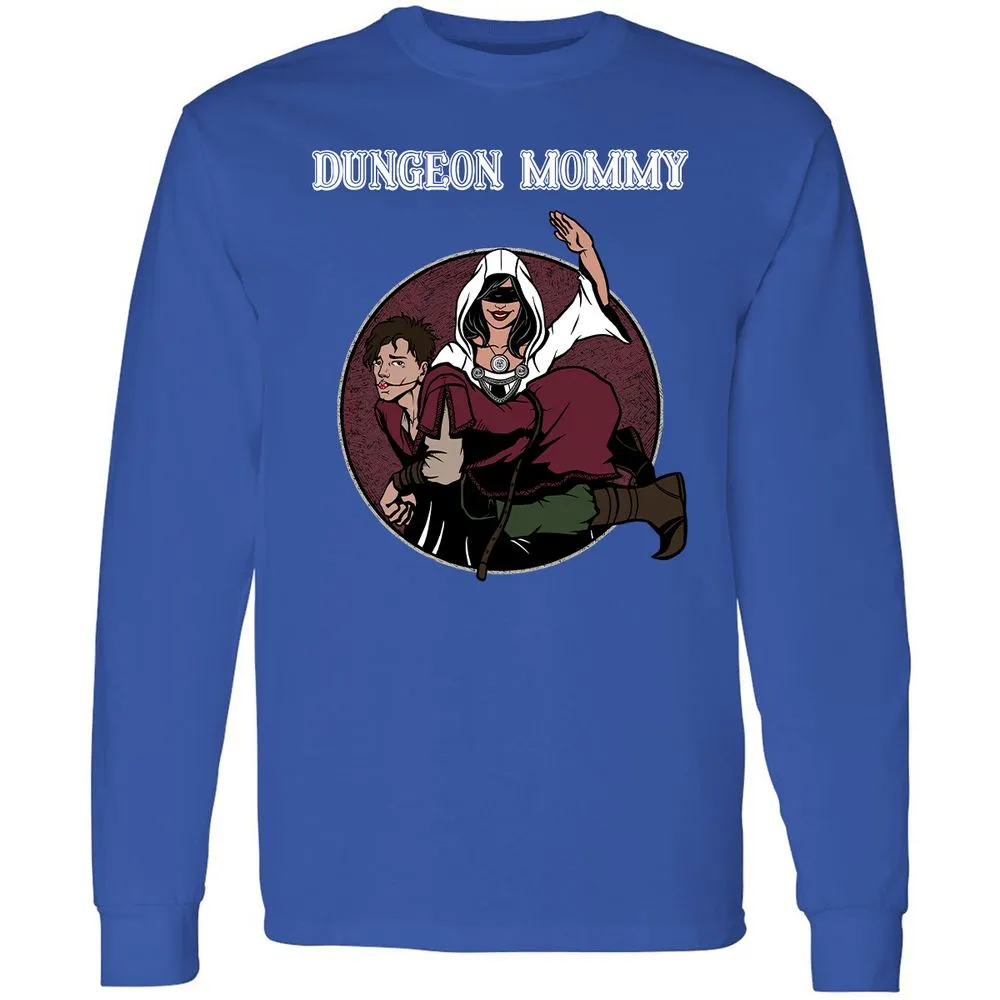 Dominant Dungeon Mommy Long Sleeve T-Shirt - Royal - 8