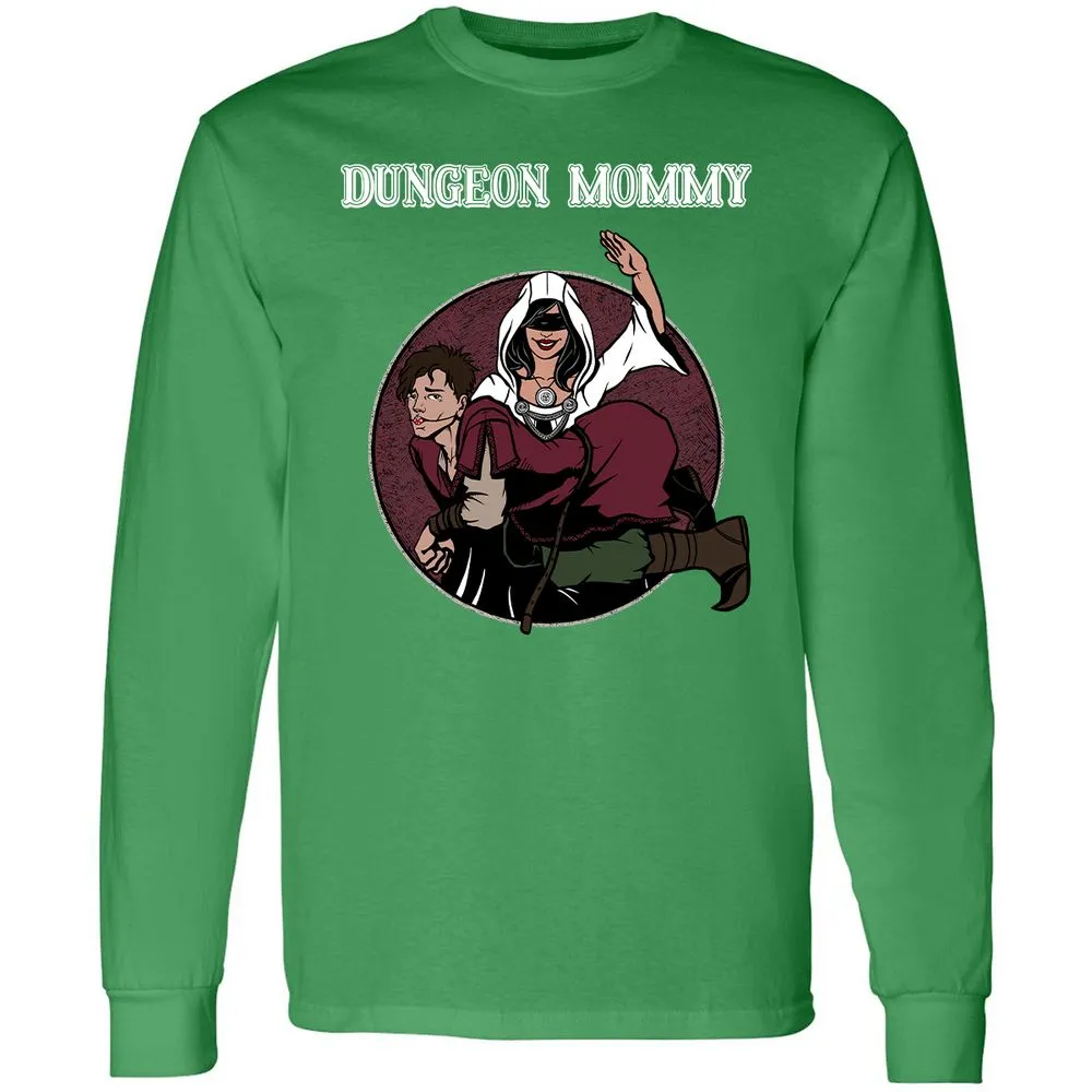 Dominant Dungeon Mommy Long Sleeve T-Shirt - Irish Green - 10