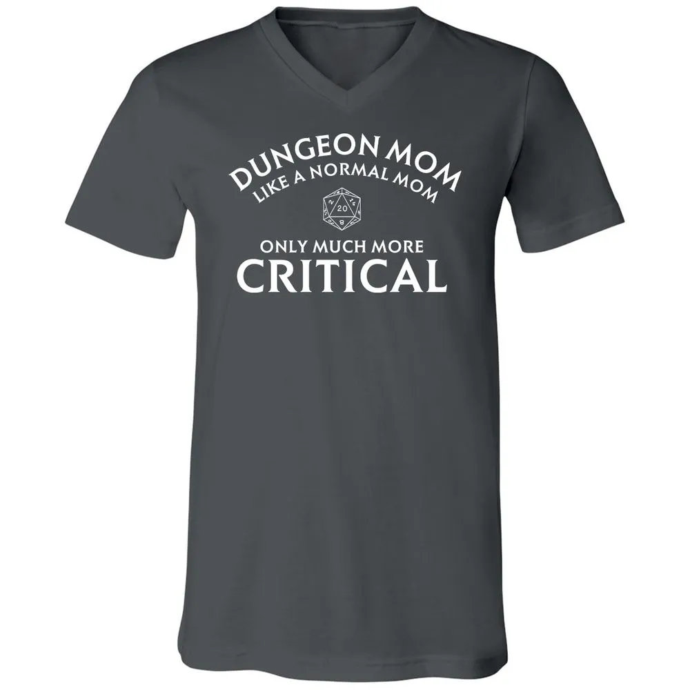 Dungeon Mom Normal Mom Unisex V-Neck T-Shirt - Asphalt - 12
