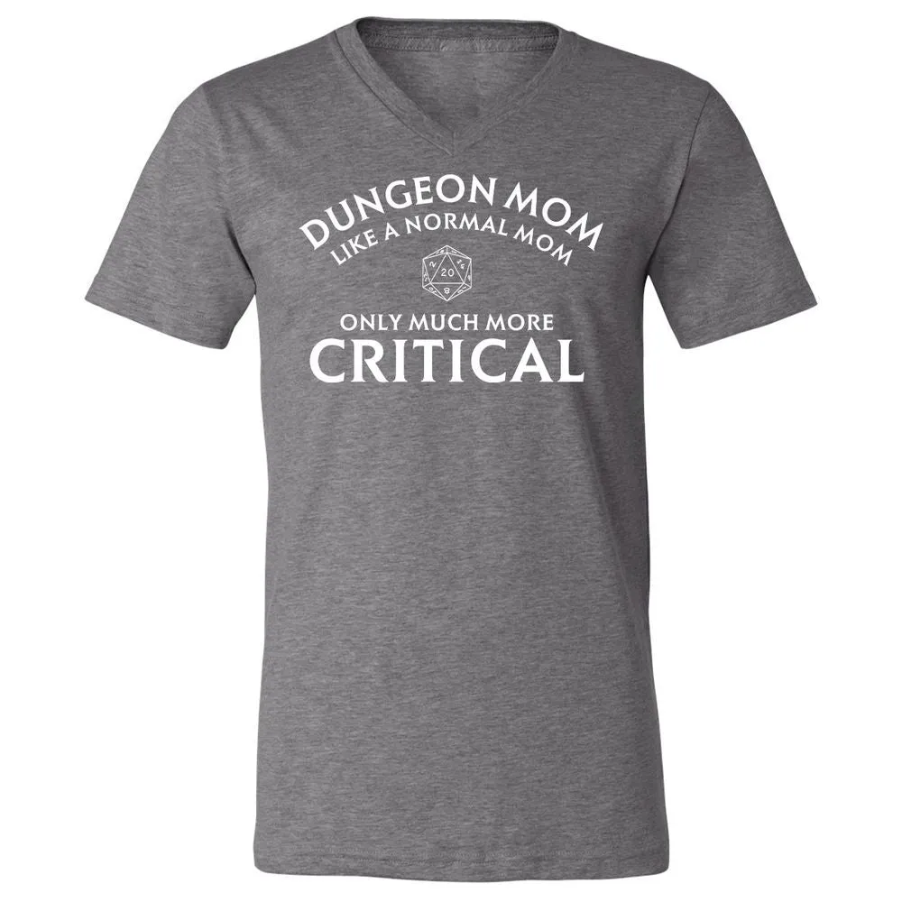 Dungeon Mom Normal Mom Unisex V-Neck T-Shirt - Deep Heather - 13