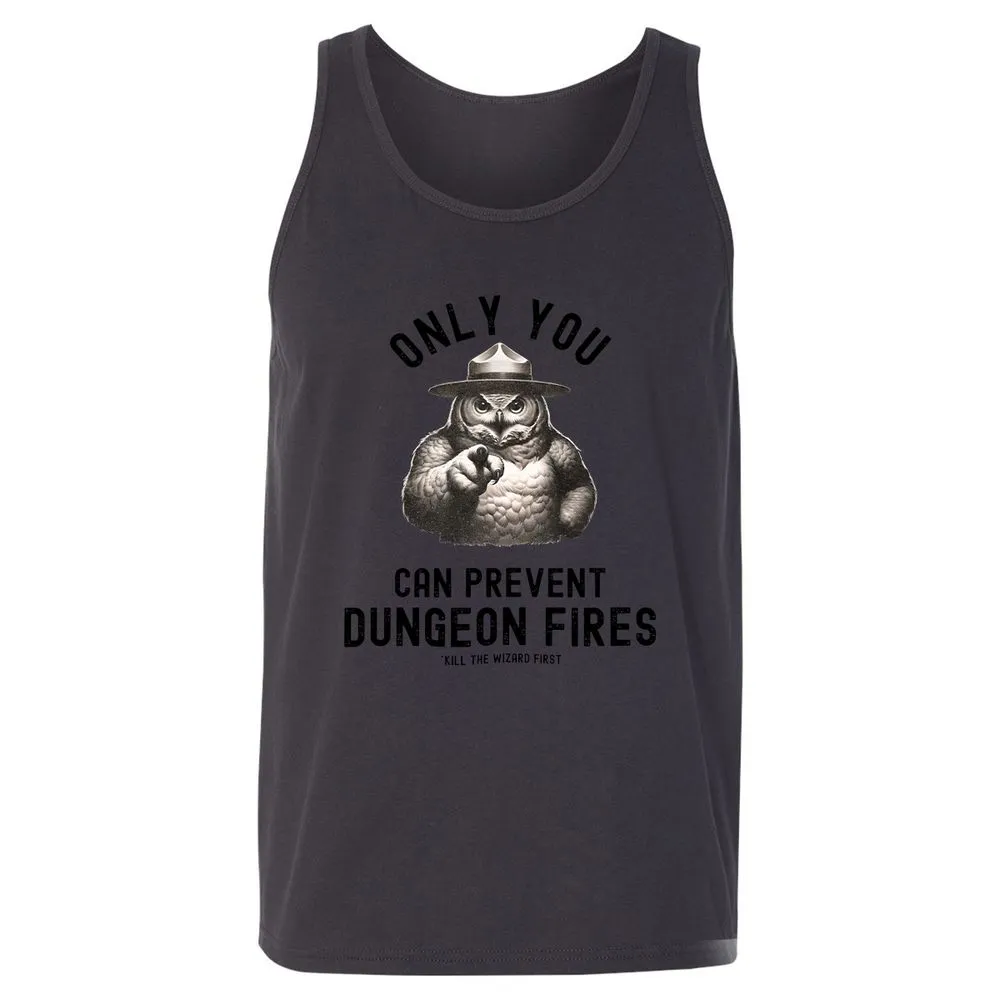 Only You Can Prevent Dungeon Fires Unisex Jersey Tank - Dark Grey - 7