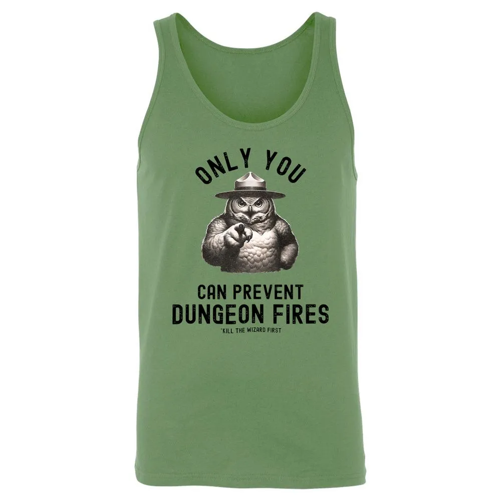 Only You Can Prevent Dungeon Fires Unisex Jersey Tank - Leaf - 10