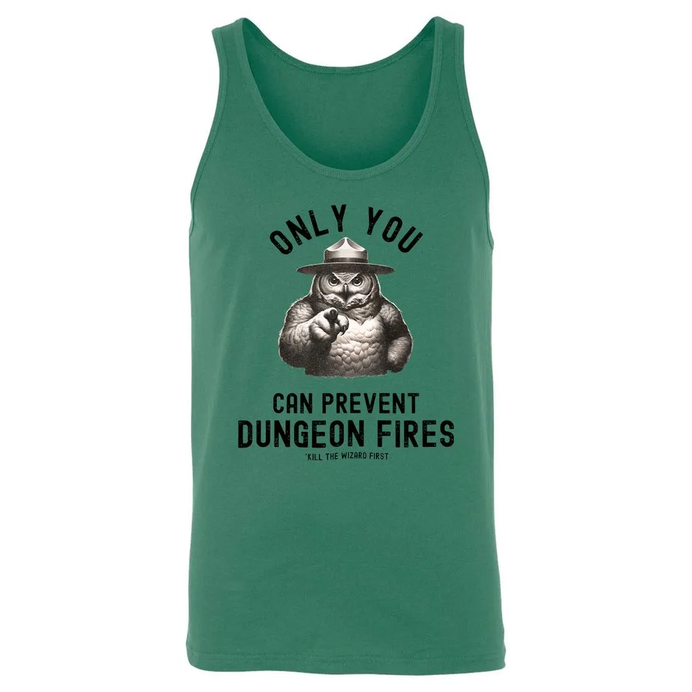 Only You Can Prevent Dungeon Fires Unisex Jersey Tank - Kelly - 9