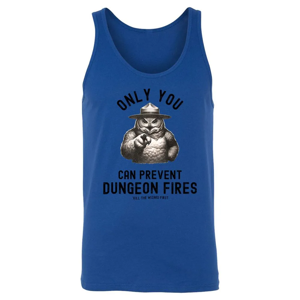 Only You Can Prevent Dungeon Fires Unisex Jersey Tank - True Royal - 13