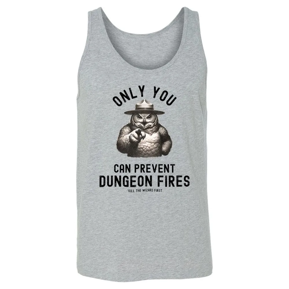 Only You Can Prevent Dungeon Fires Unisex Jersey Tank - Athletic Heather - 4