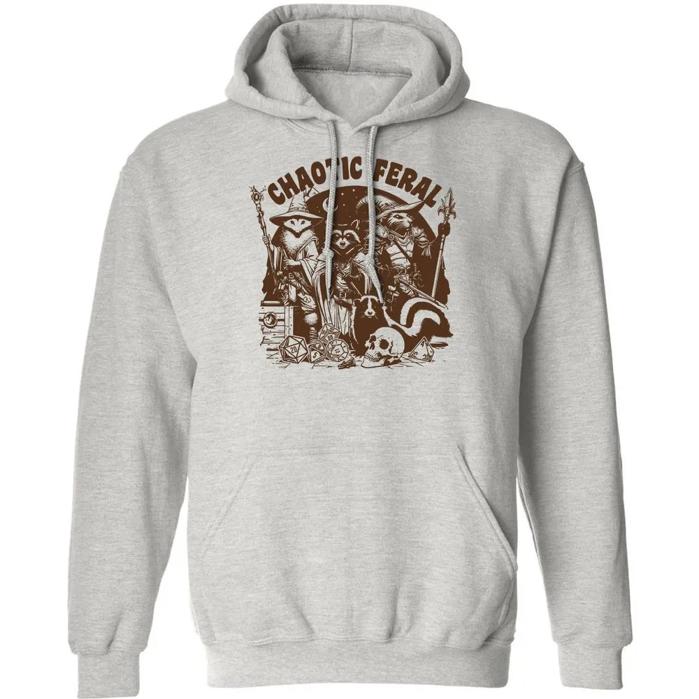 Raccoon Chaotic Feral Classic Unisex Hoodie - Ash - 2