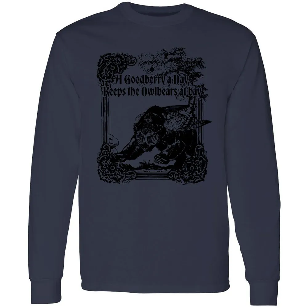A Goodberry A Day Keeps The Owlbears At Bay Long Sleeve T-Shirt - Navy - 12