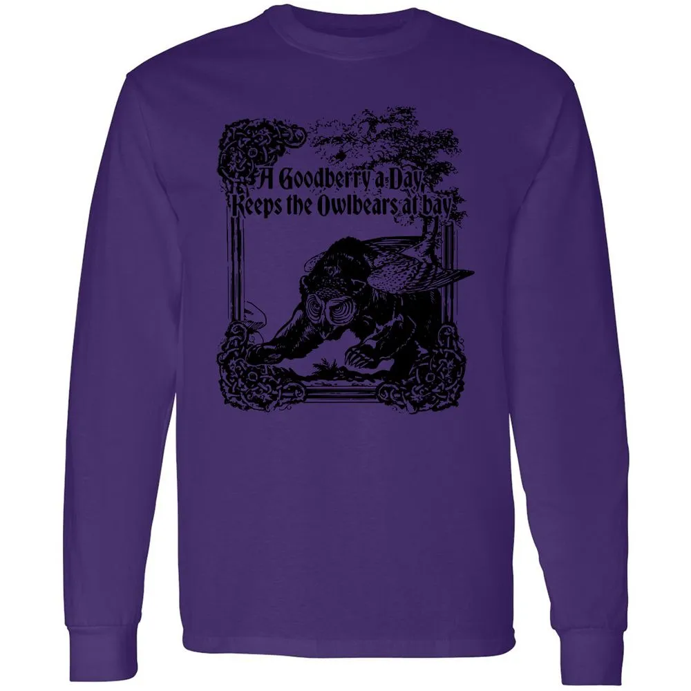 A Goodberry A Day Keeps The Owlbears At Bay Long Sleeve T-Shirt - Purple - 13