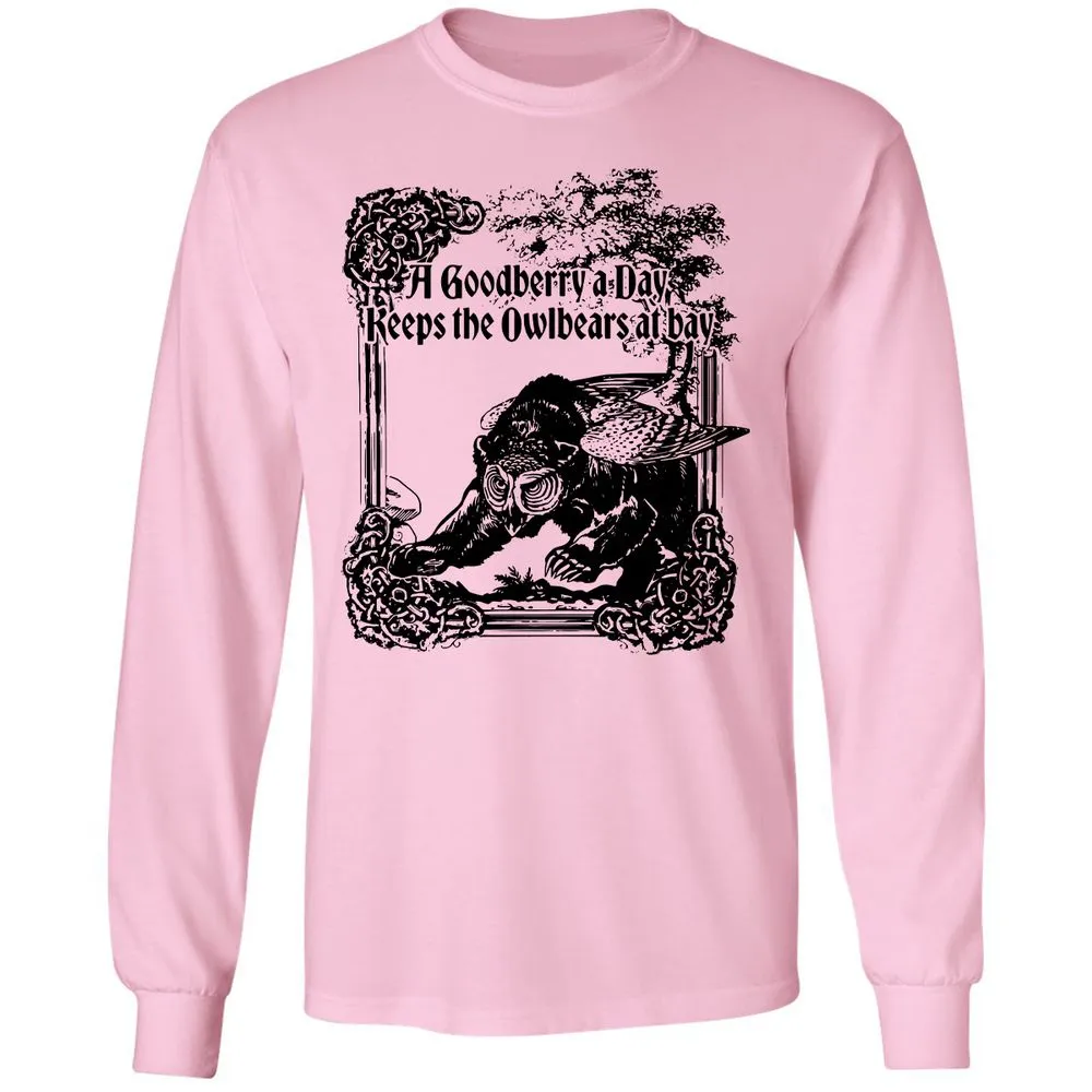 A Goodberry A Day Keeps The Owlbears At Bay Long Sleeve T-Shirt - Light Pink - 3