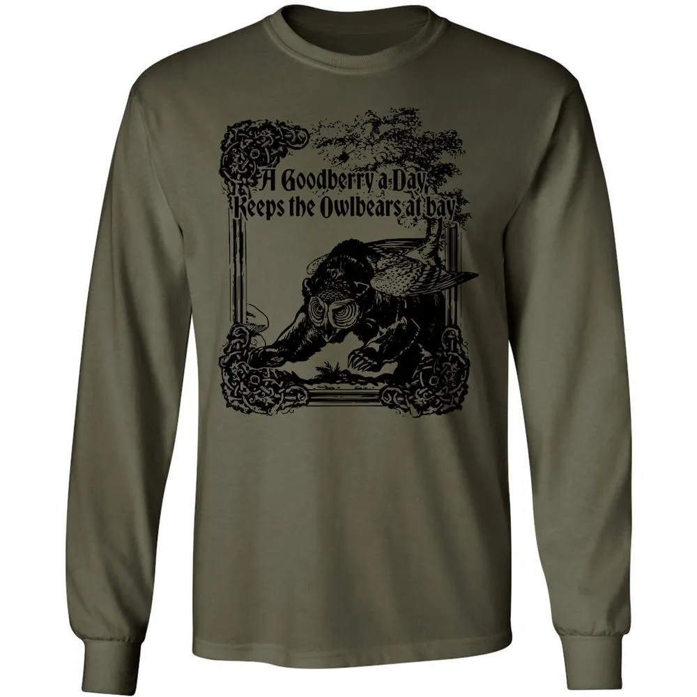 A Goodberry A Day Keeps The Owlbears At Bay Long Sleeve T-Shirt - Military Green - 7
