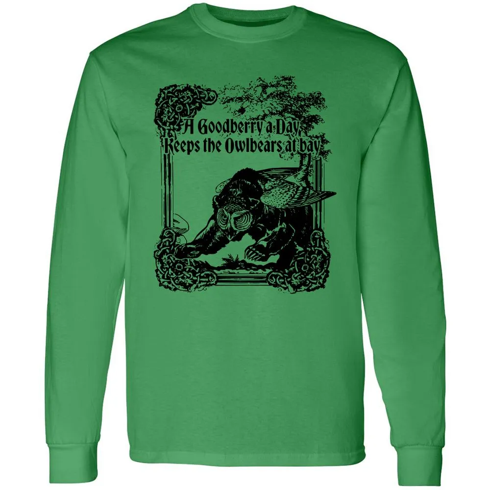 A Goodberry A Day Keeps The Owlbears At Bay Long Sleeve T-Shirt - Irish Green - 10