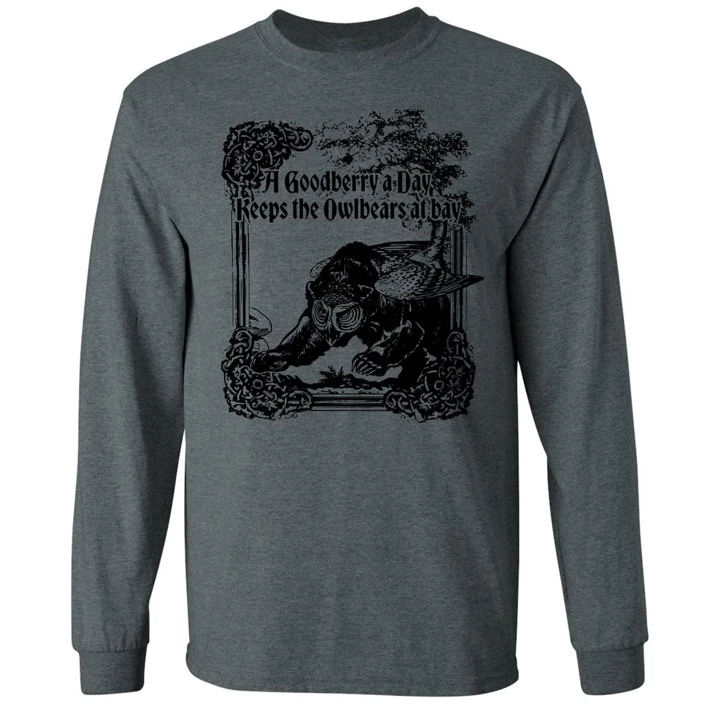 A Goodberry A Day Keeps The Owlbears At Bay Long Sleeve T-Shirt - Dark Heather - 15