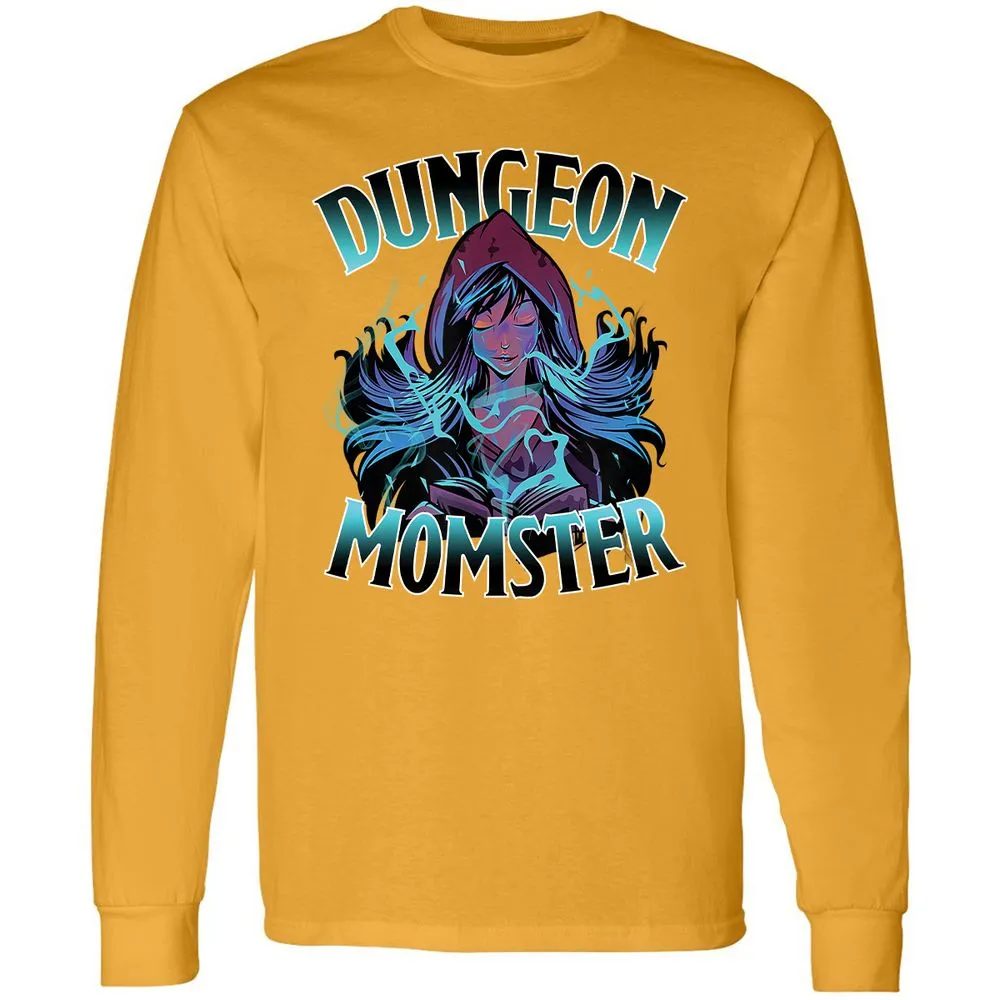 Dungeon Momster Long Sleeve T-Shirt - Gold - 9