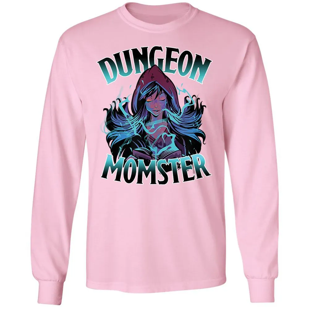 Dungeon Momster Long Sleeve T-Shirt - Light Pink - 3