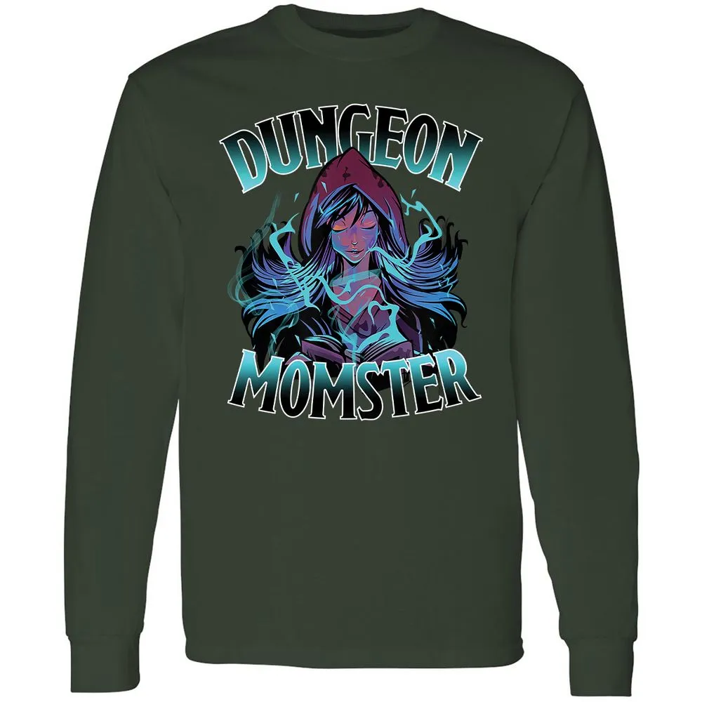 Dungeon Momster Long Sleeve T-Shirt - Forest Green - 4