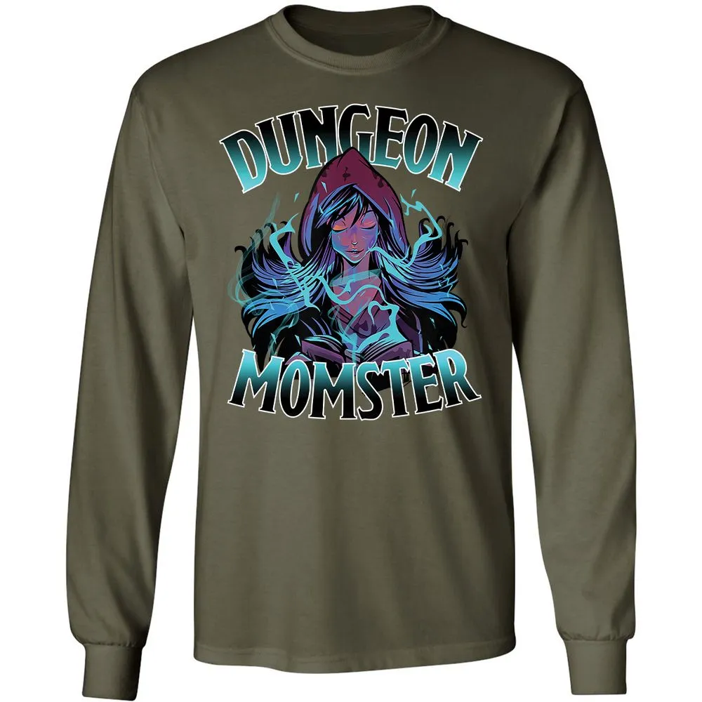 Dungeon Momster Long Sleeve T-Shirt - Military Green - 16