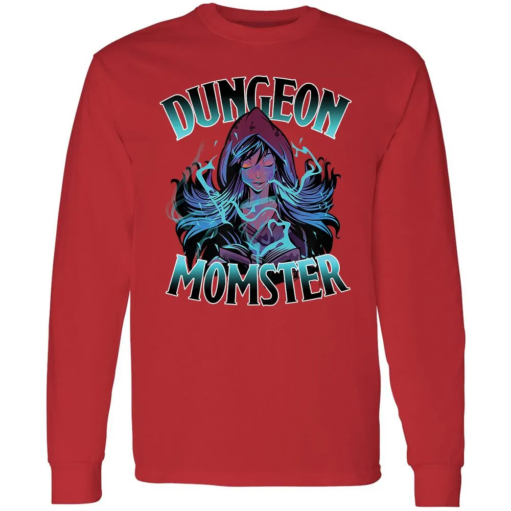 Dungeon Momster Long Sleeve T-Shirt - Red - 14