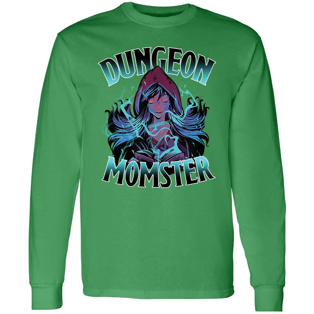 Dungeon Momster Long Sleeve T-Shirt - Irish Green - 10
