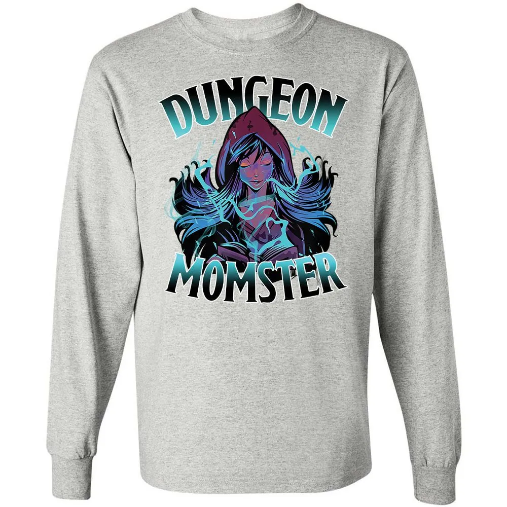 Dungeon Momster Long Sleeve T-Shirt - Ash - 7