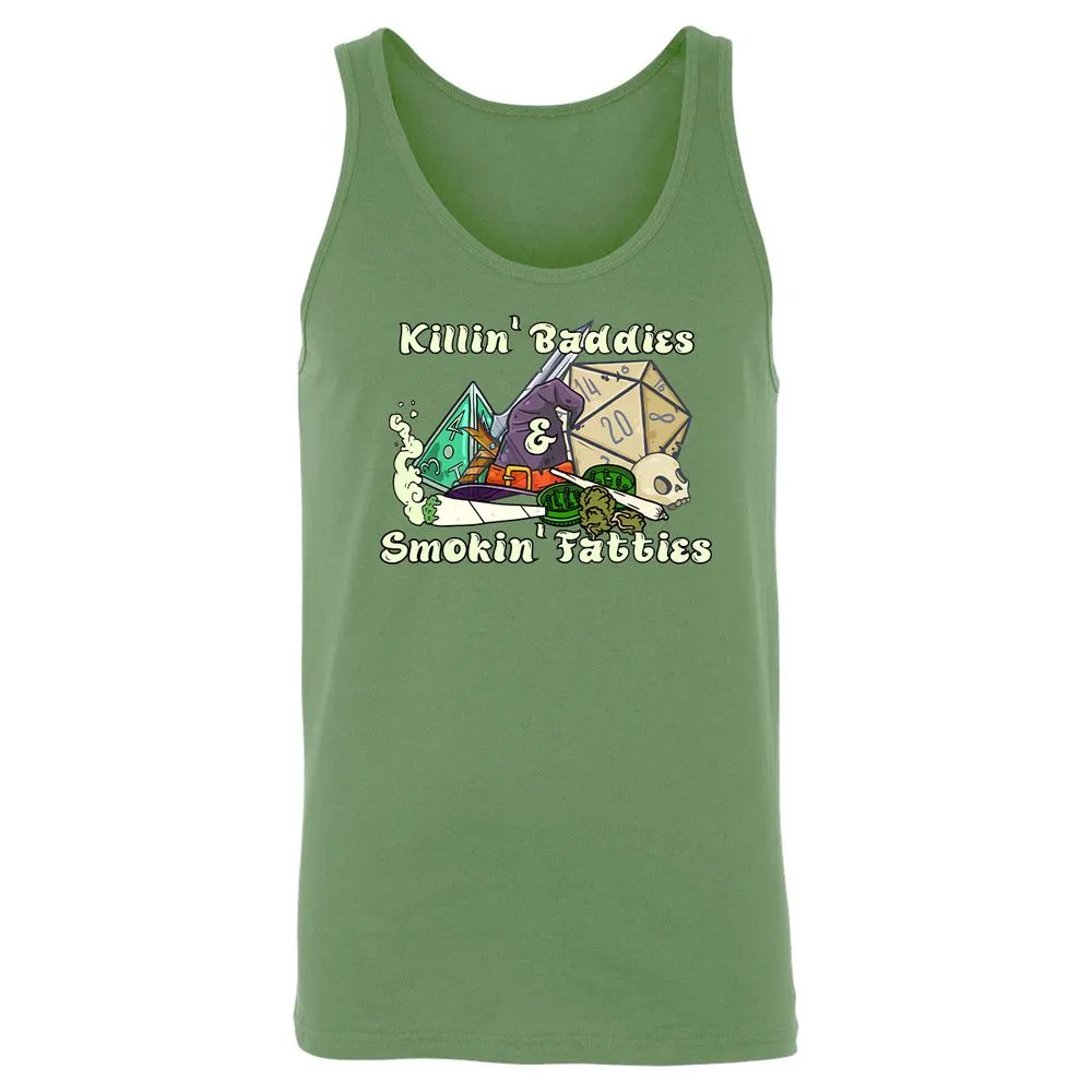Killin' Baddies Smokin' Fatties Unisex Jersey Tank - Leaf - 10