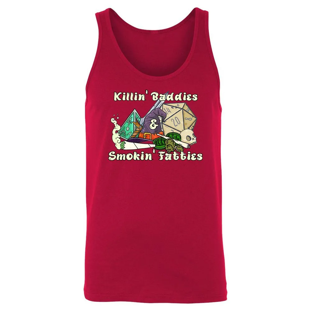 Killin' Baddies Smokin' Fatties Unisex Jersey Tank - Red - 11