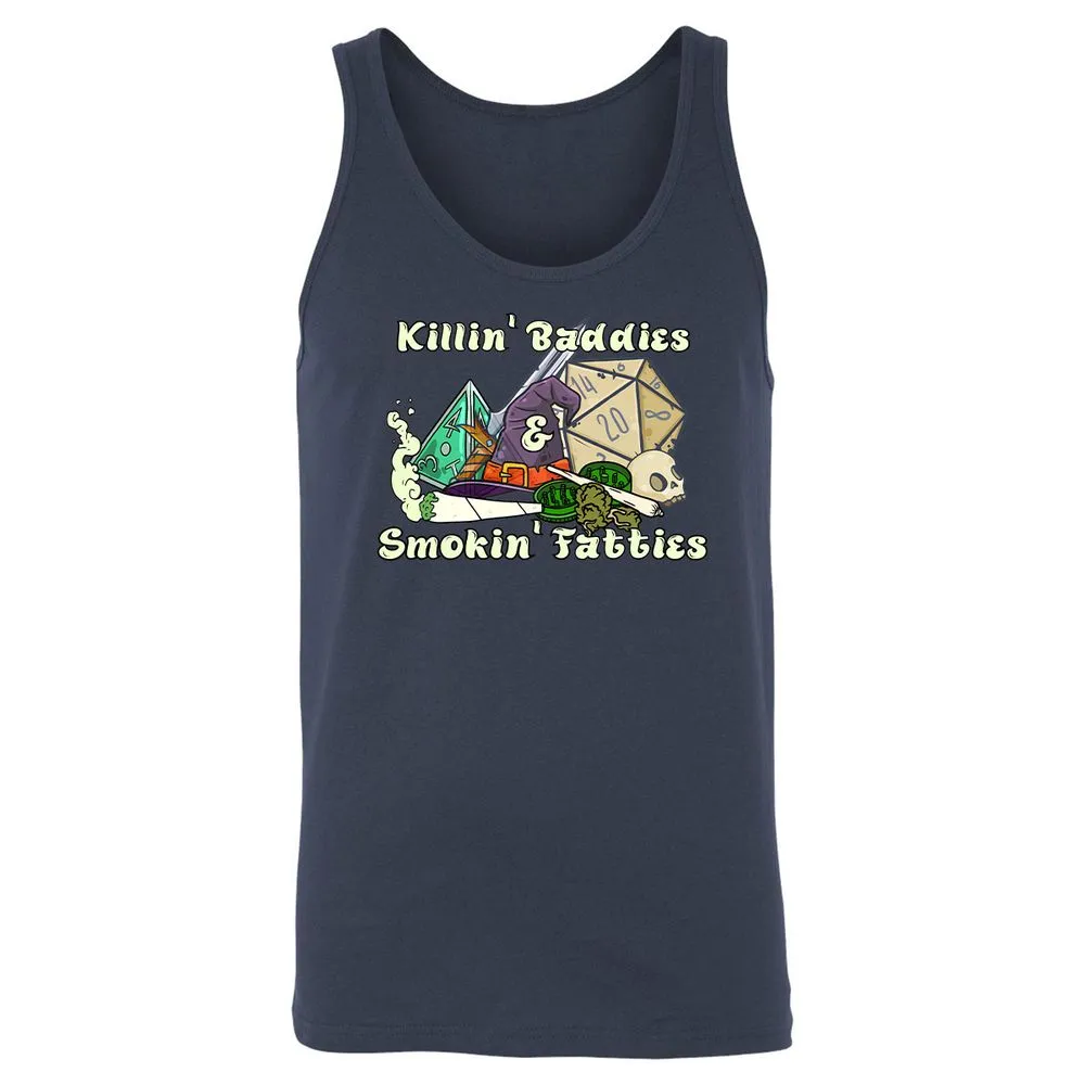Killin' Baddies Smokin' Fatties Unisex Jersey Tank - Navy - 8