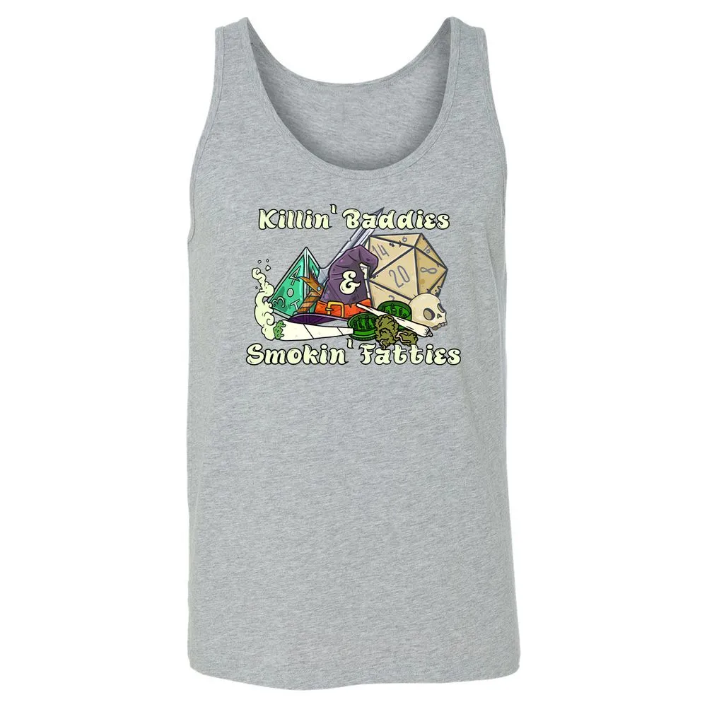 Killin' Baddies Smokin' Fatties Unisex Jersey Tank - Athletic Heather - 4