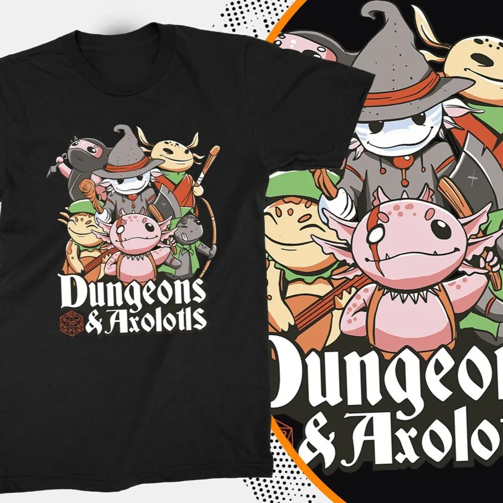 Dungeons And Axolotls Classic Unisex T-Shirt - 1